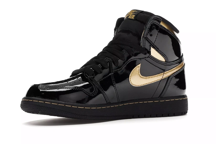 Фото № 6 с приближением к товару «‎Jordan 1 Retro High Black Metallic Gold (2020) »