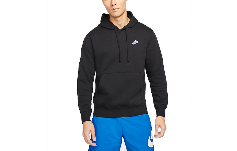 Фото № 4 с приближением к товару «‎Nike Mens Sportswear Keep It Clean Plus Fleece Hoodie Black»
