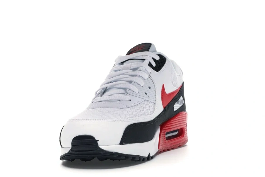 Фото № 2 с приближением к товару «‎Nike Air Max 90 White University Red Black»