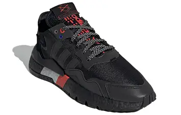 Adidas Originals Nite Jogger Sports Casual Shoes Black Grey Red - 3
