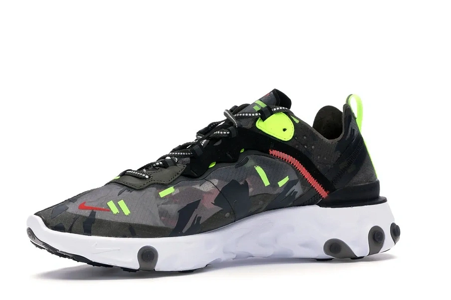 Фото № 3 с приближением к товару «‎Nike React Element 87 Medium Olive Bright Crimson»