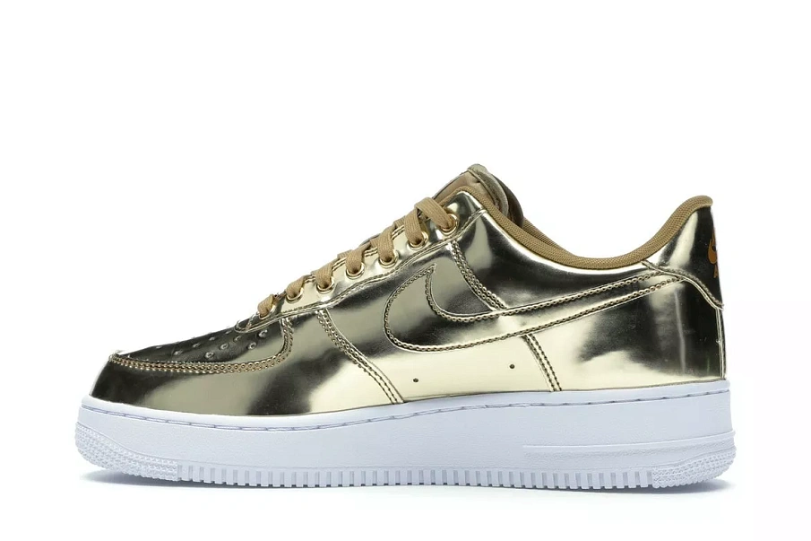 Фото № 4 с приближением к товару «‎Nike Air Force 1 Low Metallic Gold »