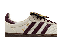 Фото № 3 с приближением к товару «‎adidas Women's Samba Long Tongue Cream White Maroon Gold Metallic»