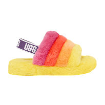 Фото № 1 с приближением к товару «‎UGG Fluff Yeah Slide Kids Yellow Rainbow»