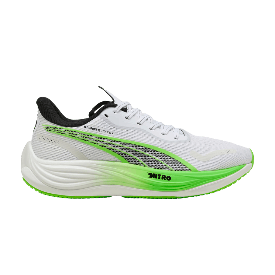 Фото № 1 с приближением к товару «‎HYROX x Puma Velocity Nitro 3 White Green Glare (311410-01)»