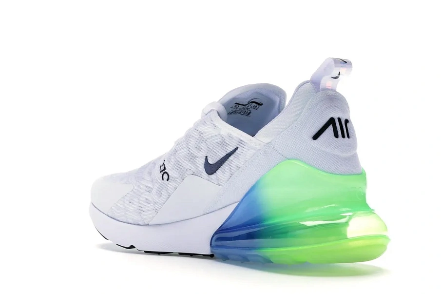 Фото № 6 с приближением к товару «‎Nike Air Max 270 White Lime Blast Photo Blue»
