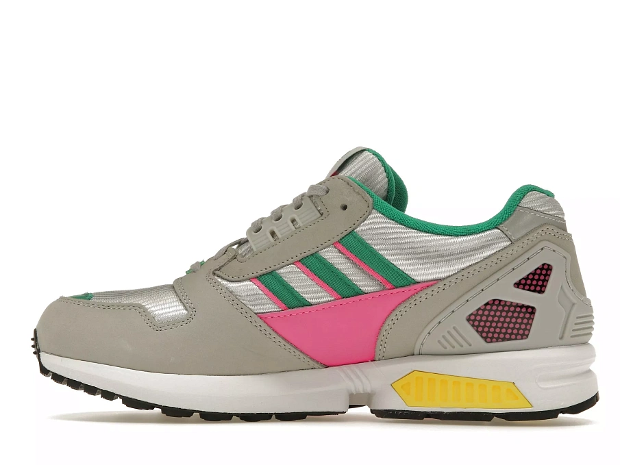 Фото № 2 с приближением к товару «‎adidas ZX 8000 Grey Court Green Screaming Pink»