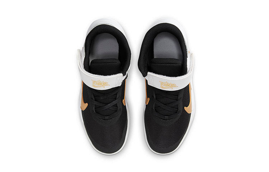 Фото № 4 с приближением к товару «‎(BP) Nike Team Hustle D 10 FlyEase WhiteGoldBlack»