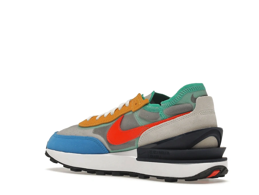 Фото № 5 с приближением к товару «‎Nike Waffle One Mustard Orange Blue Turquoise»
