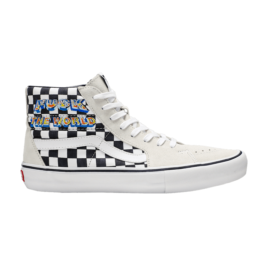Фото № 1 с приближением к товару «‎Supreme x Vans Sk8 Hi Fuck The World - White»