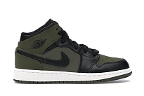 Фото № 1 с приближением к товару «‎Jordan 1 Mid Olive Canvas Black »