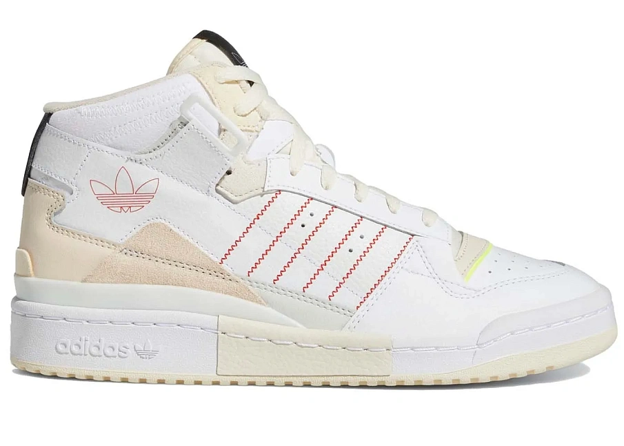 Фото № 1 с приближением к товару «‎adidas Forum Exhibit Mid White Beige Red»