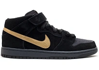 Фото № 1 с приближением к товару «‎Nike SB Dunk Mid Obsidian Metallic Gold»