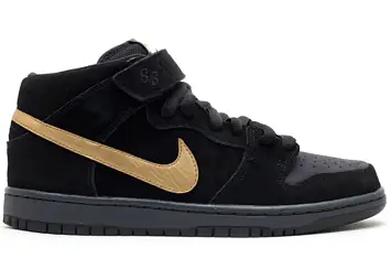 Nike SB Dunk Mid Obsidian Metallic Gold (314383-474)