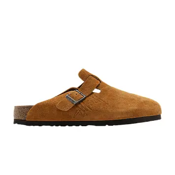 Stussy x Birkenstock Boston Shaggy Caramel - 1