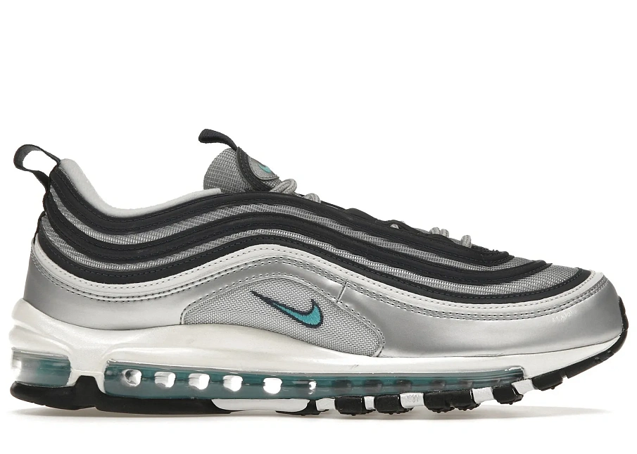Фото № 1 с приближением к товару «‎Nike Air Max 97 Metallic Silver Chlorine Blue »