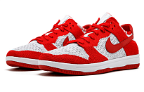Фото № 2 с приближением к товару «‎Nike Dunk Low Flyknit University Red Wolf Grey»