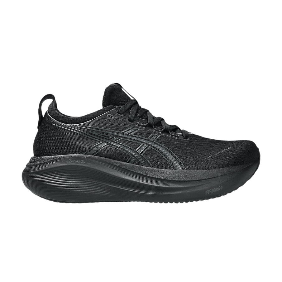 Фото № 1 с приближением к товару «‎ASICS Women's Gel Nimbus 27 Wide Black Graphite Grey»