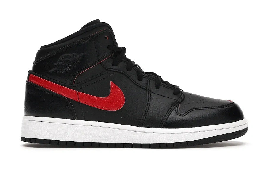 Фото № 1 с приближением к товару «‎Jordan 1 Retro Mid Black Gym Red »