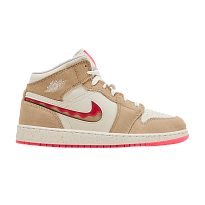 Фото № 1 с приближением к товару «‎Air Jordan 1 Mid SE GS Peanut Butter & Jelly»