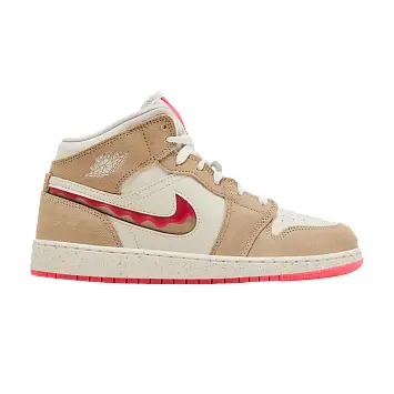 Air Jordan 1 Mid SE GS Peanut Butter & Jelly - 1