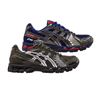 Фото № 1 с приближением к товару «‎Marvel vs. Capcom x Kith x ASICS Gel Kayano 12.1 Double Box - Captain America vs. Guile With Comic Book»