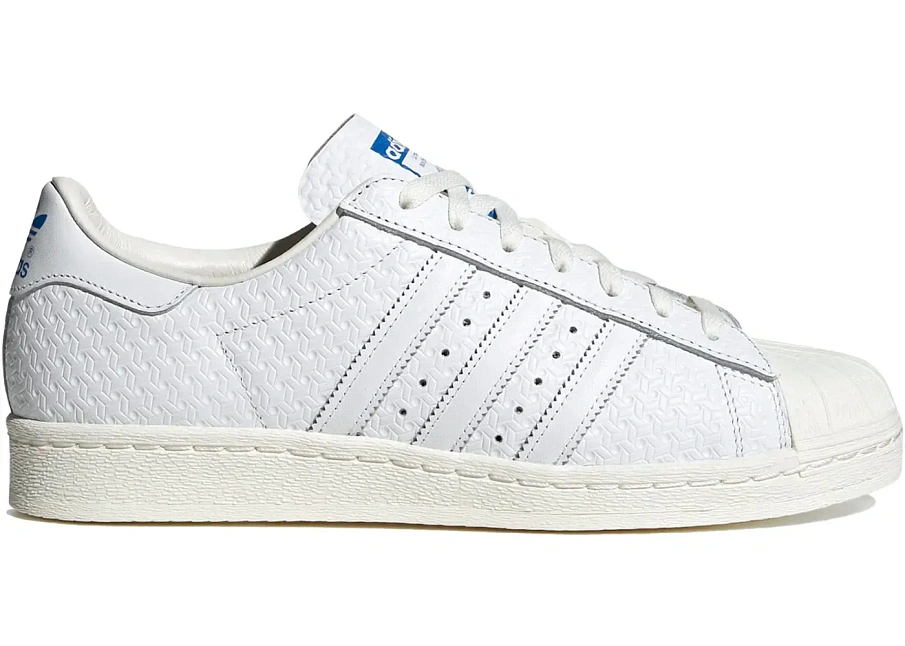 Фото № 1 с приближением к товару «‎adidas Superstar 82 Debossed Geometric Print White Blue»
