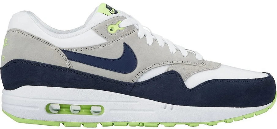 Фото № 1 с приближением к товару «‎Nike Air Max 1 White Navy Ghost Green»