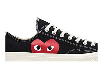Фото № 3 с приближением к товару «‎Comme des Garçons Play x Converse Chuck 70 Low Black»
