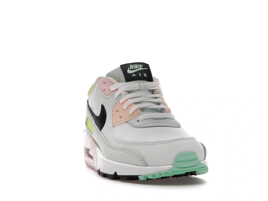 Фото № 2 с приближением к товару «‎Nike Air Max 90 White Volt Green Glow »