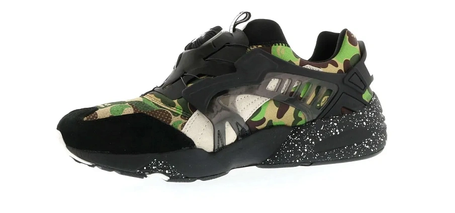 Фото № 3 с приближением к товару «‎Puma Disc Blaze Bape Camo Green»