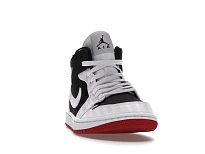 Фото № 2 с приближением к товару «‎Jordan 1 Mid SE Utility Canvas White Black Gym Red »