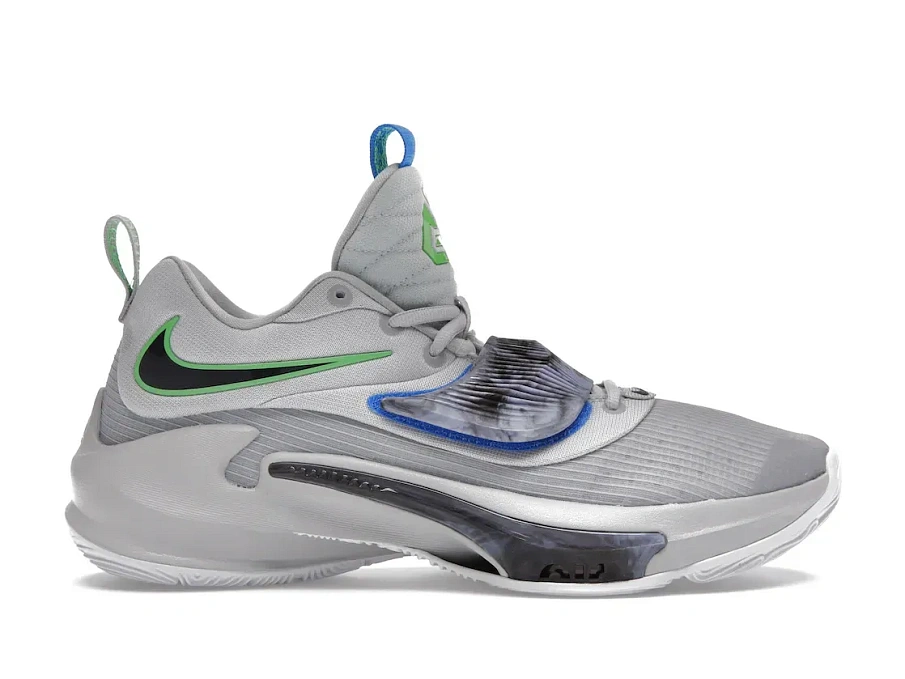Фото № 1 с приближением к товару «‎Nike Zoom Freak 3 NBA 75th Anniversary Grey Marble Lime»
