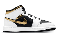 Фото № 2 с приближением к товару «‎Nike Air Jordan 1 Mid WhiteBlackGold»