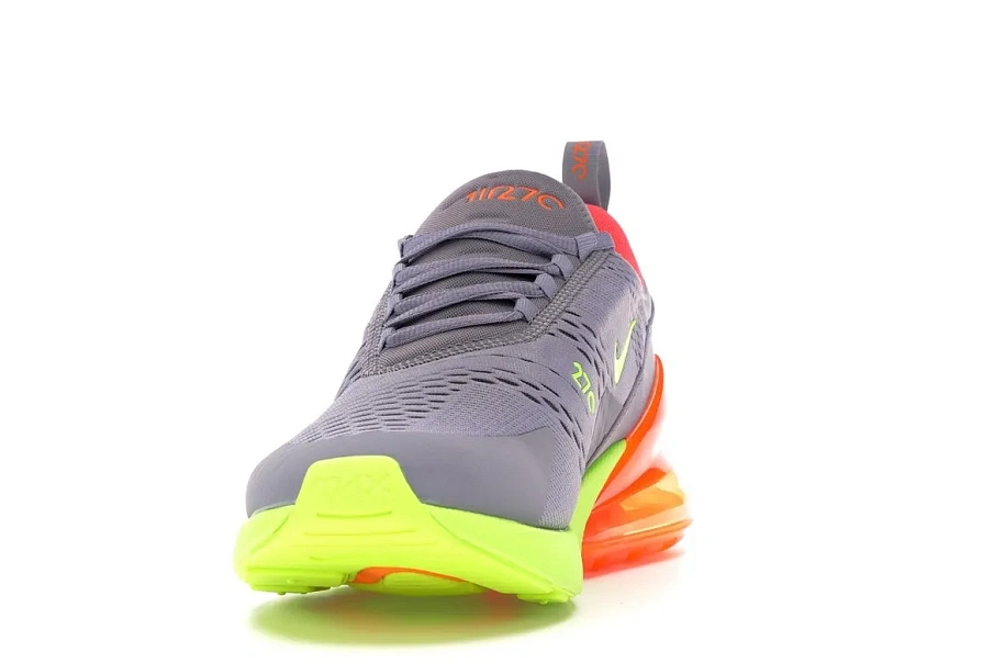 Фото № 4 с приближением к товару «‎Nike Air Max 270 Grey Volt Orange»
