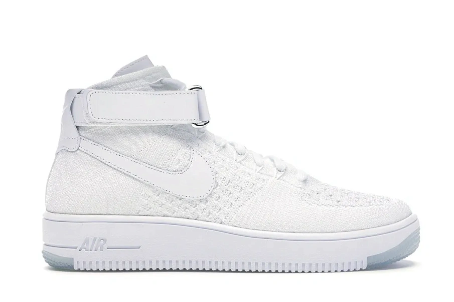 Фото № 1 с приближением к товару «‎Nike Air Force 1 Ultra Flyknit Mid Triple White»