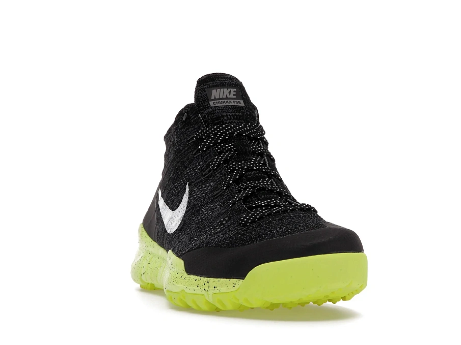 Фото № 2 с приближением к товару «‎Nike Flyknit Trainer Chukka Fsb Black White Volt»
