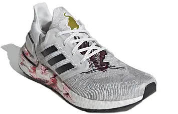 Adidas Ultra Boost 2020 Running Shoes Crystal WhiteCore BlackSolar Red - 2
