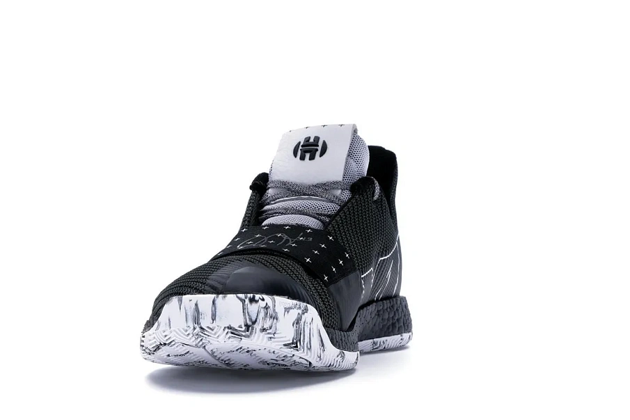 Фото № 2 с приближением к товару «‎adidas Harden Vol. 3 Black White»