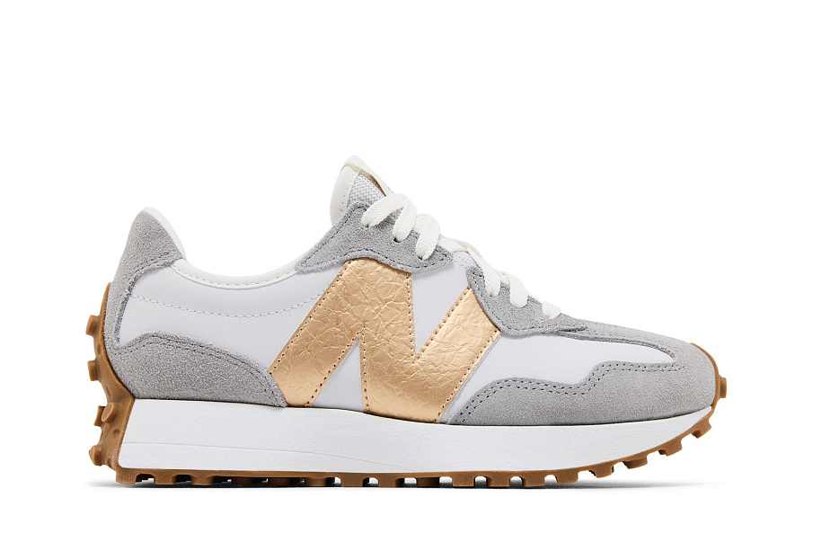 Фото № 2 с приближением к товару «‎New Balance Women's 327 Gold Metallic»