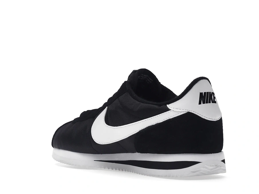 Фото № 6 с приближением к товару «‎Nike Cortez Basic Nylon Black White-Metallic Silver»
