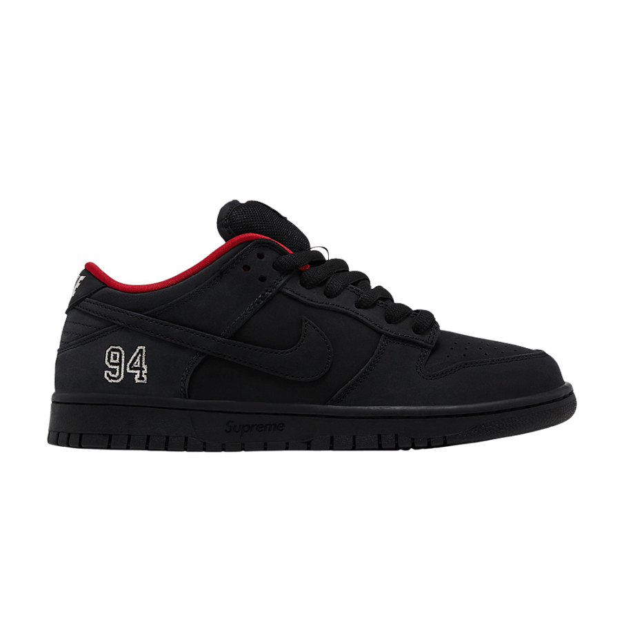 Фото № 1 с приближением к товару «‎Supreme x Nike Dunk Low SB Black»
