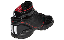 Фото № 3 с приближением к товару «‎ adidas adiZero Rose 1 Vintage basketball shoes BlackWhiteScarlet»