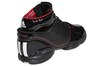  adidas adiZero Rose 1 Vintage basketball shoes BlackWhiteScarlet - 4