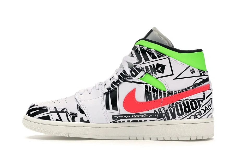 Фото № 5 с приближением к товару «‎Jordan 1 Mid All Over Logos»