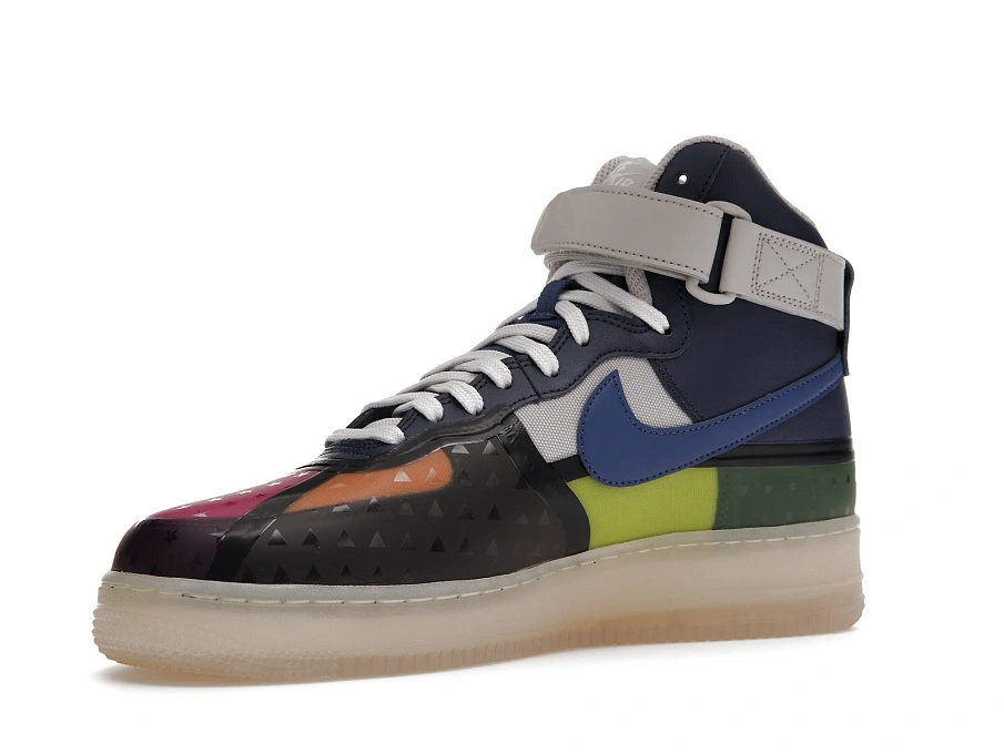 Фото № 4 с приближением к товару «‎Nike Air Force 1 High 07 Premium Thunder Blue Pink Prime»