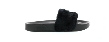 Puma Fur Slide Fur Slide Black  - 1