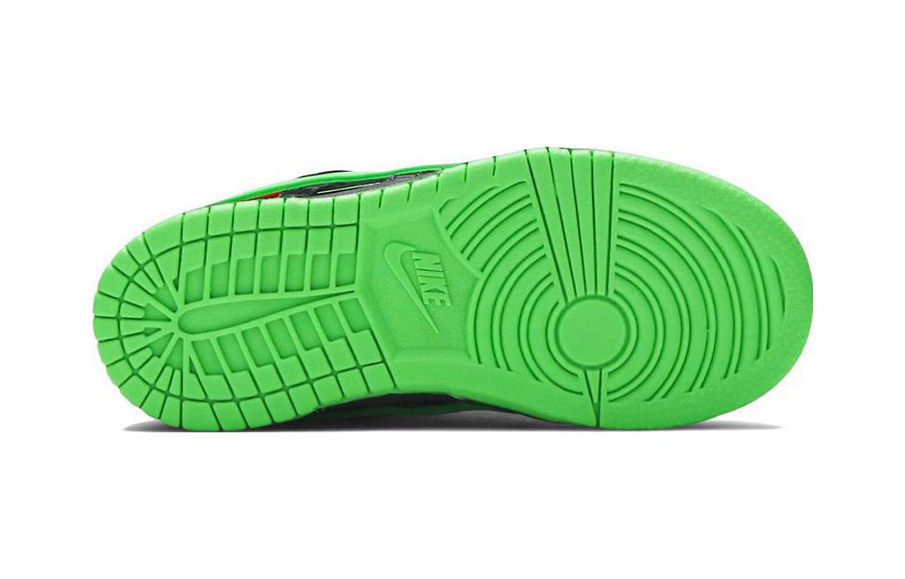 Фото № 4 с приближением к товару «‎BPOff-White x Nike Air Rubber Dunk "Green Strike" BlackGreen»