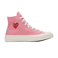 Фото № 1 с приближением к товару «‎Comme des Garçons PLAY x Converse Chuck 70 High Bright Pink»