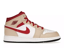 Фото № 1 с приближением к товару «‎Jordan 1 Mid Light Curry Cardinal »
